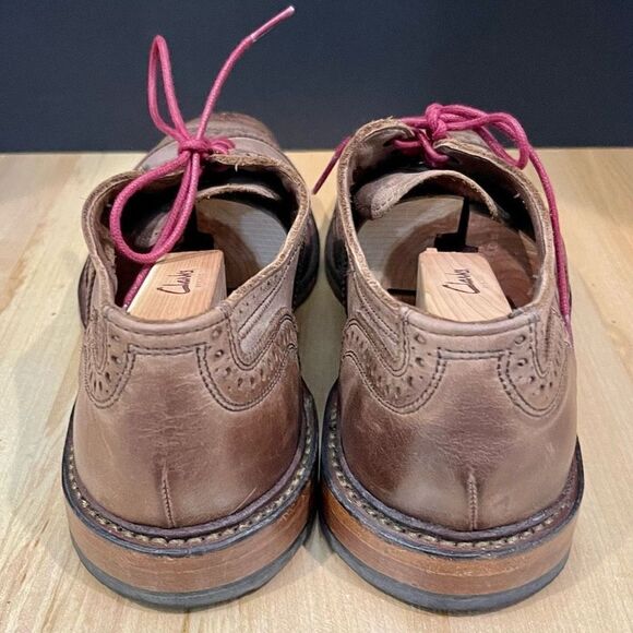 Allen Edmonds NEUMONK Brown Brogue Wingtip Oxfords. Size 9.5 (3E). - Picture 5 of 11